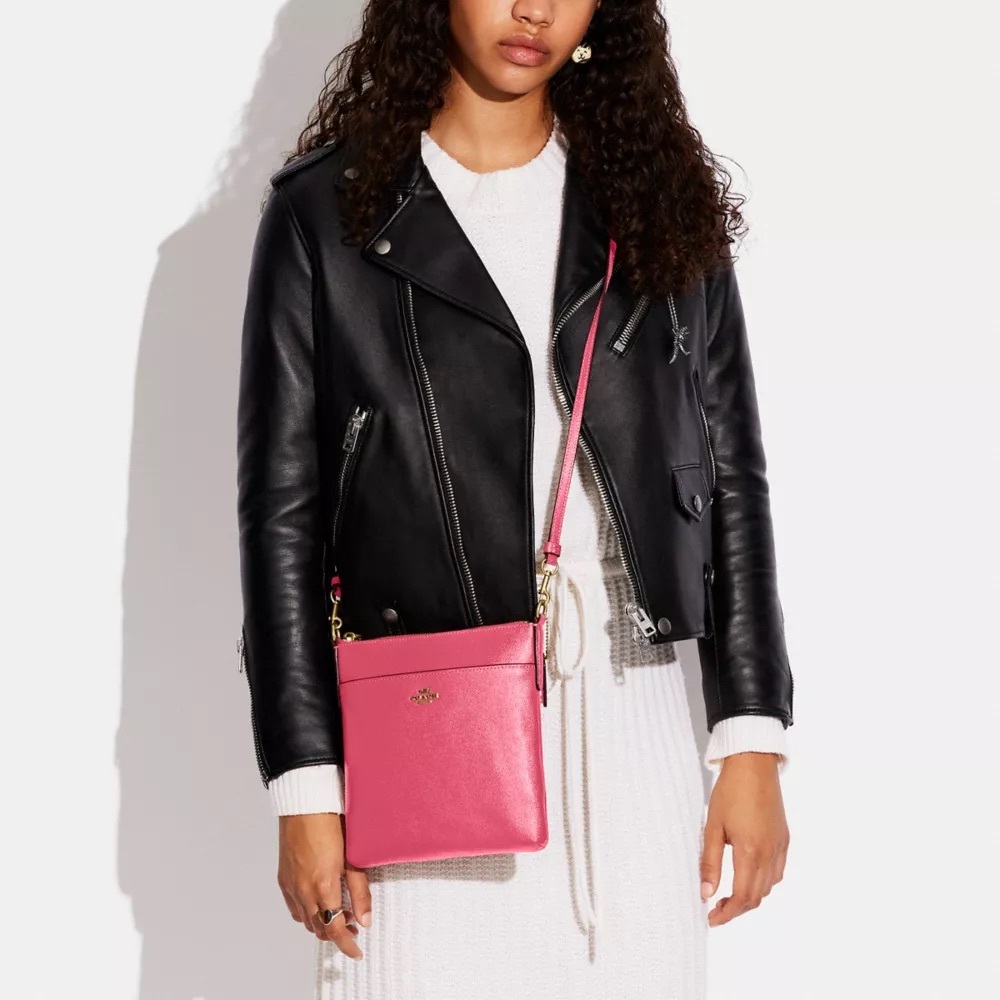 Coach ‘Kitt’ Crossgrain Leather Messenger Bag